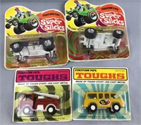 Tootsie toy super slicks cars and toughs die cast