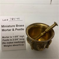 Miniature Brass Mortar & Pestle