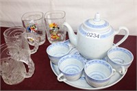 Batman / Disney Glasses & Porcelain Tea Set