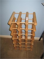 Wooden Wine Bottle Rack 18 Hole - 25 x 14 x 12