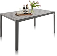 Outdoor 55 Patio Dining Table  Aluminum Frame