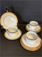 3 Trio set  Nikko Gold Fligree Cup, Saucer, plate