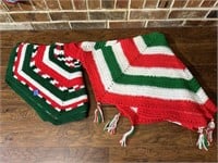 2 Crochet Tree Skirts