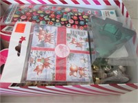 BOX LOT OF NEW CRAFT/ STATIONARY ITEMS