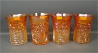 (4) Imperial Marigold Tiger Lily Tumblers.