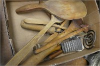 Vintage wooden kitchen utensils