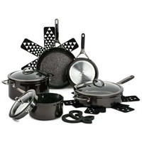 Thyme&Table Nonstick 12Pc Cookware, Black