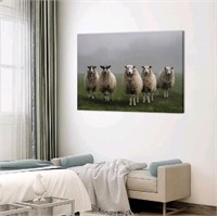 Canvas Prints Wall Art Sheep In Field Pictures