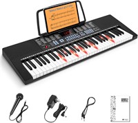 $93  Vangoa 61-Key Light-Up Keyboard Piano  Black
