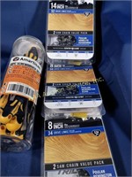 Screwdriver set new, 14 in chainsaw blade, 8 in