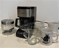 5 Cup Capresso Coffee Maker with Coffee Mugs