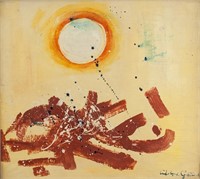 Adolph Gottlieb 1903-1974 American Oil Canvas Abst