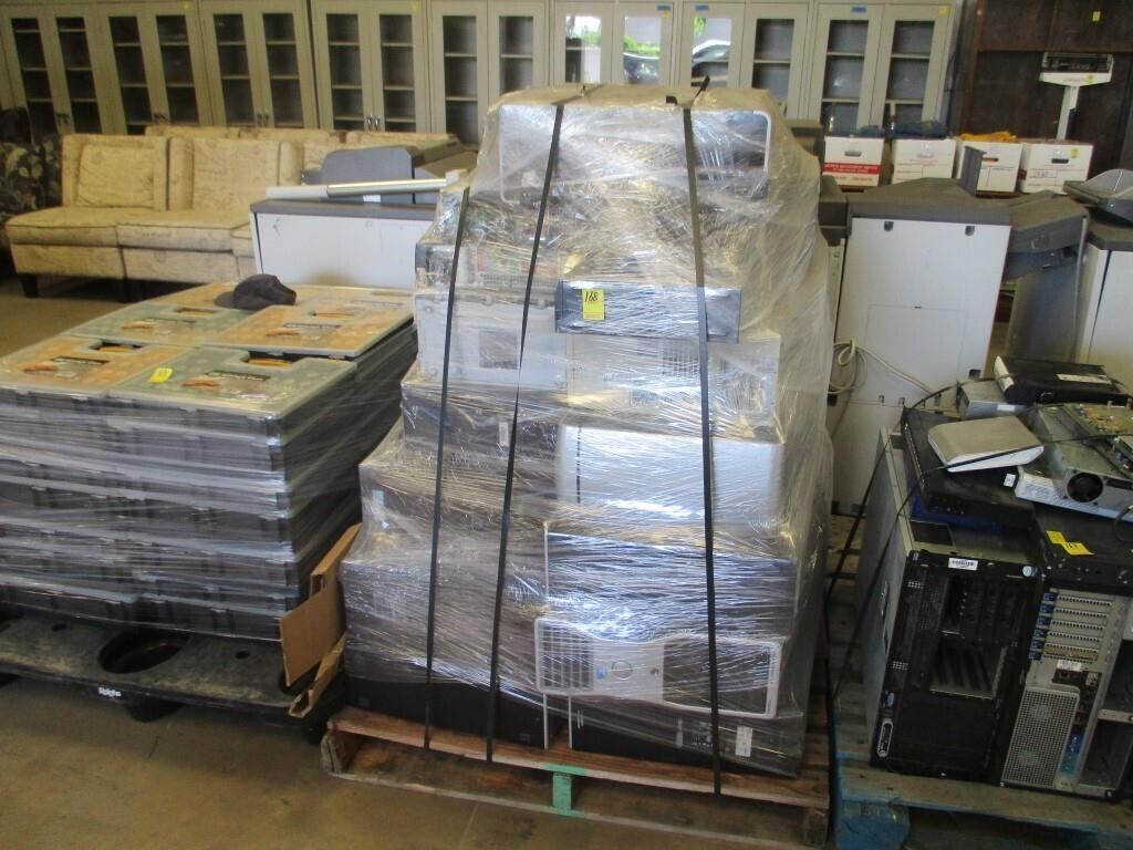pallet of computers