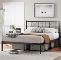 Senfot Full Size Bed Frame Metal Platform Bed