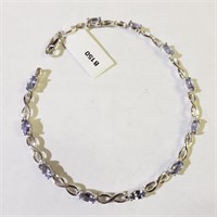 $300 Silver Tanzanite(2.5ct) Bracelet