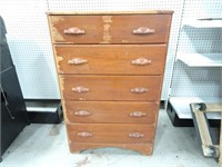 5 Drawer Wooden Dresser - 16 x 28 x 44H