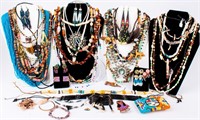 Jewelry Large Lot of Beaded Necklaces, Earrings +