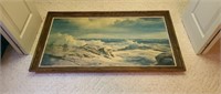 Vintage wood frame Shumaker signed Oceanside