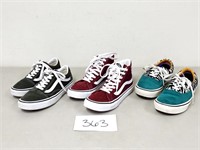 3 Pairs Women's Vans Shoes - Size 7