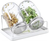 Complete Mason Jar Sprouting Kit - 2 Wide Mouth Qu