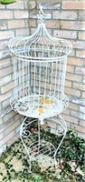 Decorative Metal Bird Cage on Stand