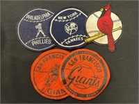(5) Early Baseball Patches