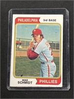 1974 Mike Schmidt 2nd Year Baseball Card