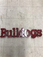 Bulldogs Metal Sign Approx 33x7.5