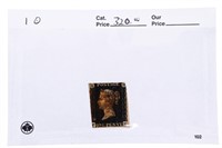 1840 Great Britain Penny Black Stamp (Scott No.1)