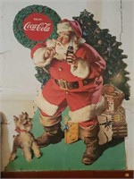 Vintage cardboard CocaCola Santa
4' x 33"