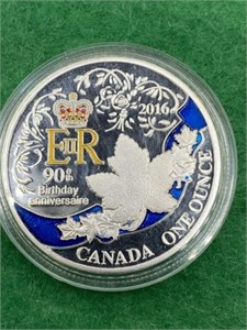 COIN - SILVER PLATED COMMEMORATIVE - QUEEN