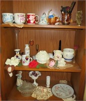 Contents in and on cabinet