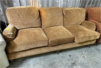 Down-Filled Sofa on Metal Casters