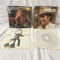 Elvis, Kenny Rogers, Dolly, John Lennon 45s Vinyl