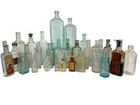 Antique Glass Medicine Bottle Lot