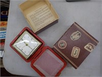 Vintage Artco radium travel alarm in orig. box NO