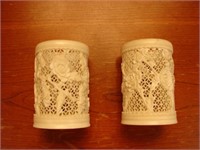 Japanese carved ivory brush holders