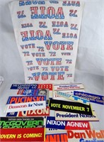 Vintage Political Voting Bumper Stickers