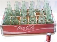 Coca Cola Crate w/ 19 Bottles and Collectible Can
