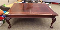 3' X 4' COFFEE TABLE W/CARVED LEGS AND....
