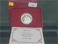 1982 Proof 90% Silver Washington Comm Half $1