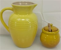 Le Creuset pitcher & honey pot