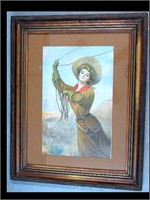 RAMLEH TURKISH CIGARETTES COWGIRL POSTER - 30" X