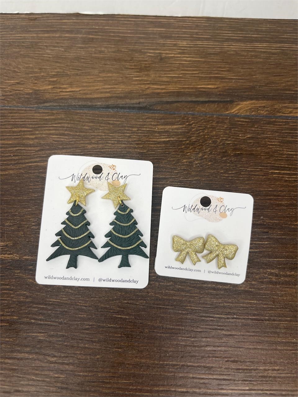 Christmas Earrings Lot Trees and Bows