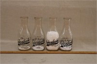 4 Glenfield Dairy Milk Bottles- Watkins Glen NY