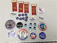 Lot of political buttons
