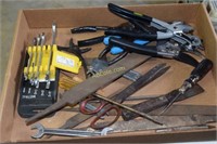 Wrenches; leather punch; pliers; files