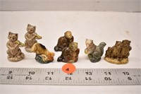 7 assorted Red Rose Tea figurines
