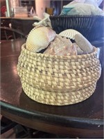 Wicker Basket of shells