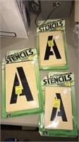 Three stenciling sets 4 inch, 5 inch and 6 inch,